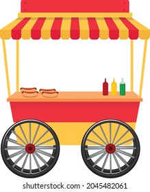Hotdog vector art and illustration