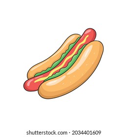 hotdog vector design on white background