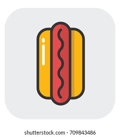 Hotdog Vector Icon