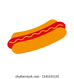 Hotdog vector icon illustration