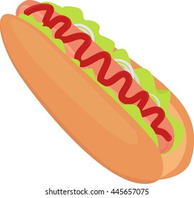 hotdog vector icon isolated on white