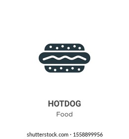 Hotdog vector icon on white background. Flat vector hotdog icon symbol sign from modern food collection for mobile concept and web apps design.