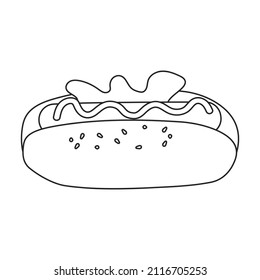 4,364 Hotdog outline Images, Stock Photos & Vectors | Shutterstock