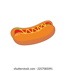 La ilustración del vector Hotdog puede ser para pegatinas o cualquier cosa