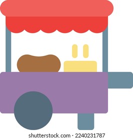 ilustración de hotdog Vector en un fondo transparente. Símbolos de calidad superior. Iconos vectoriales de color de línea para el concepto y el diseño gráfico. 
