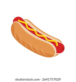 hotdog vector illustration on white background