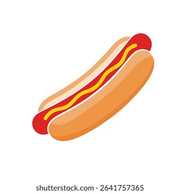hotdog vector illustration on white background