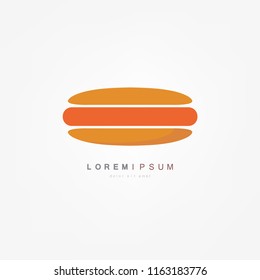 Hotdog. Vector isolated flat illustration fast food for poster, menus, brochure, web and icon fastfood.