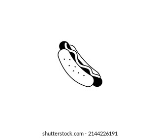 Hot Dog Vector isoliertes Symbol. Hot Dog Illustration