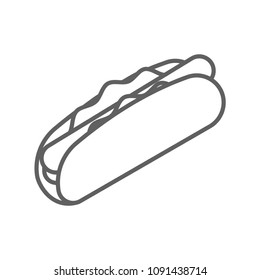 hotdog vector line icon