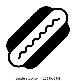 hotdog vector Line Icon. Simple Creative vector Line Icon