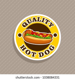 Hotdog vector logo illustration