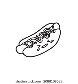 Icono de Doodle Hotdogs ilustraciones vectoriales