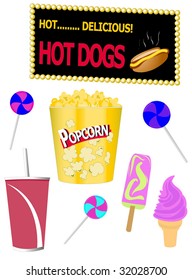 Hot-dogs, popcorn and more!