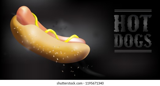 The Hotdogs vector logo on white background.