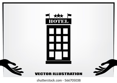 Hotel 3 star icon vector illustration.