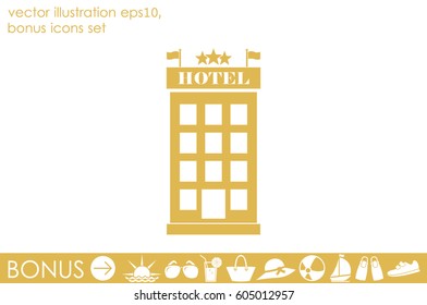 Hotel 3 star icon vector illustration eps10.