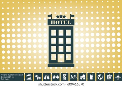 Hotel 3 star icon vector illustration eps10.