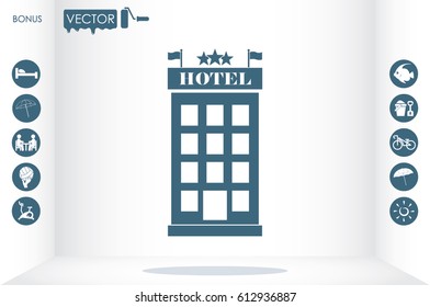 Hotel 3 star icon vector illustration eps10.