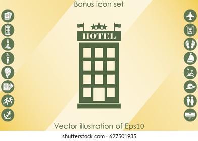 Hotel 3 star icon vector illustration eps10.