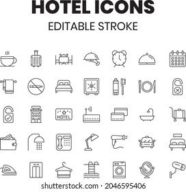 Hotel - 35 vector icons