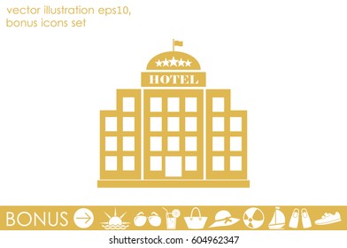 Hotel 5 star icon vector illustration eps10.