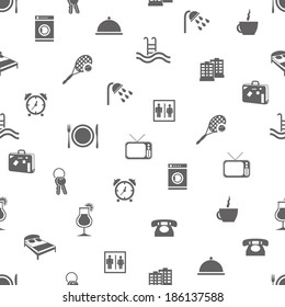 hotel and accommodation seamless pattern