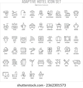 Hotel Adaptive icon Set Vector icon 
