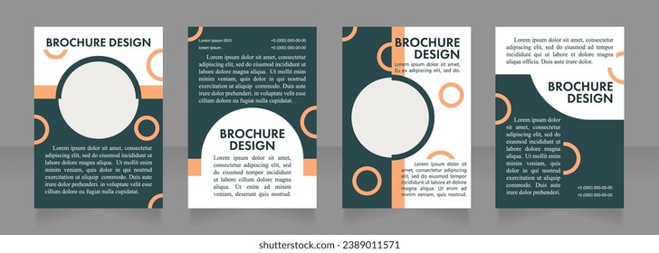 Hotel advertisement blank brochure layout design. Hospitality promo. Vertical poster template set with empty copy space for text. Premade corporate reports collection. Editable flyer paper pages