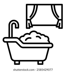 Hotel Amenities icon line vector illustration