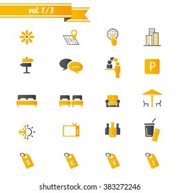 Hotel Amenities Icon set 1 out of 3