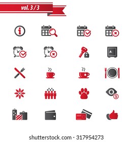 Hotel Amenities Icon set