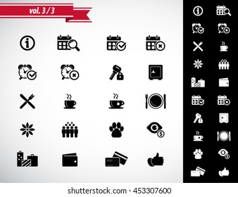 Hotel Amenities Icon set
