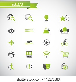 Hotel and Hotel Amenities Services Icons. Professional icons for print or Web. EPS10 vector.