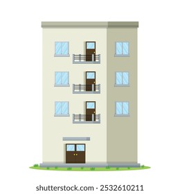 hotel ou apartamento edifício conceito ilustração, estilo plano vetor ilustração.