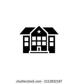 Hotel, Apartment, Townhouse, Residencial Sólido Vector Ilustración Ilustración Modelo. Idóneo Para Muchos Fines.
