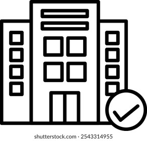 Ícone Detalhado da Ilustração Vetorial de Disponibilidade do Hotel