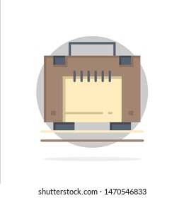 Hotel Bag, Suitcase, Luggage Abstract Circle Background Flat color Icon. Vector Icon Template background