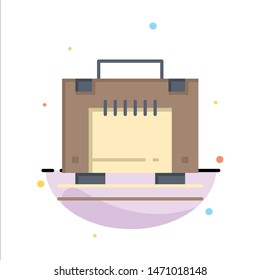 Hotel, Bag, Suitcase, Luggage Abstract Flat Color Icon Template. Vector Icon Template background