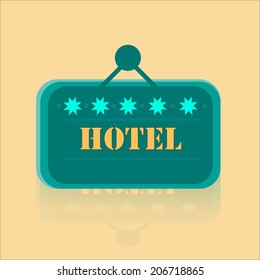 Hotel Banner With Five Stars
