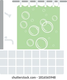 Hotel Bathroom Icon. Flat Color Design. Vector Illustration.