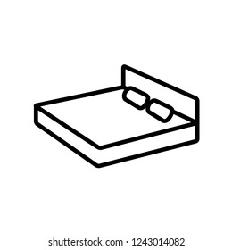 hotel, bed double icon template