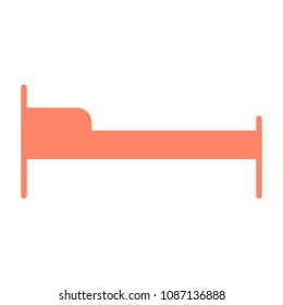 Hotel Bed Icon.  96x96 for Web Graphics and Apps.  Simple Minimal Pictogram. Vector