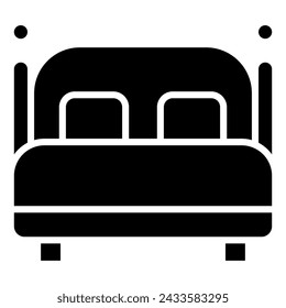 Hotel Bed icon line vector illustration