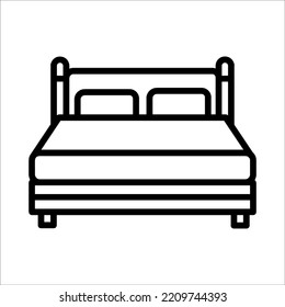 Hotel, Bed Icon Logo Design Vector Template Illustration Sign And Symbol Pixels Perfect