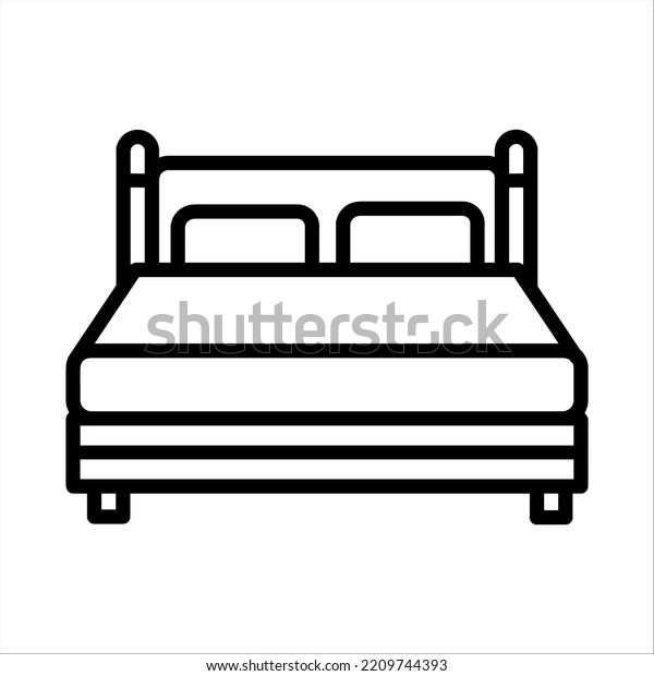 Hotel Bed Icon Logo Design Vector Stock Vector Royalty Free 2209744393 Shutterstock 