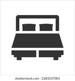 Hotel bed icon, Vector Graphics