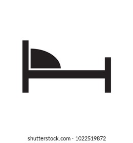 hotel bed icon- vector illustration