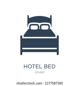 hotel bed icon vector on white background, hotel bed trendy filled icons from Other collection, hotel bed vector illustration