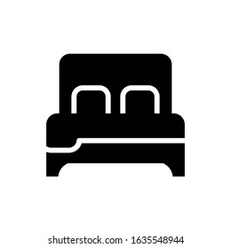 hotel bed icon vector template illustration design